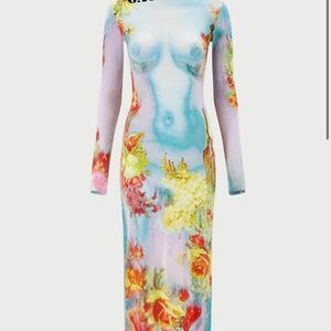 Jean Paul Gaultier The Blue Body Flower Dress